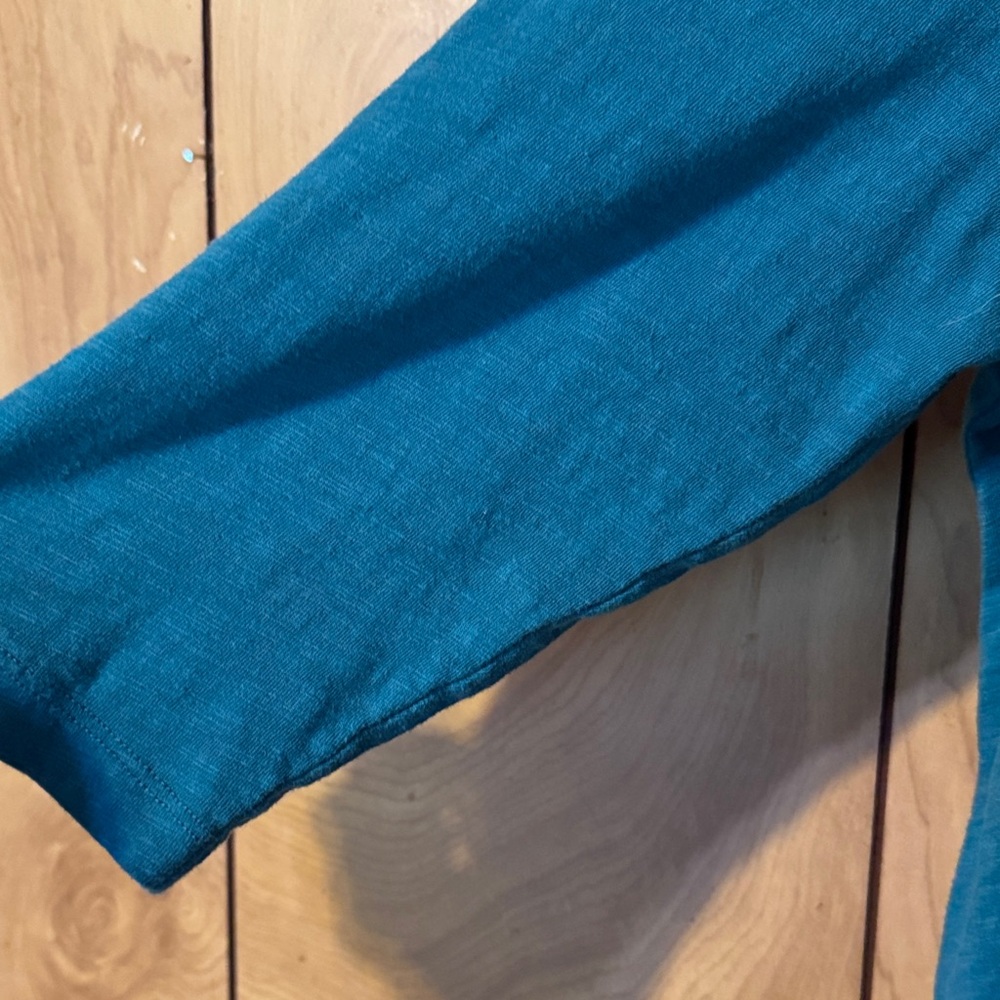 Soft Surroundings Teal Button-Down Collared Women… - image 7